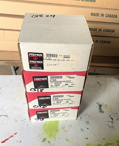 Carbo Premier Red Grip-On "Sandpaper" (4) Boxes x 100 pcs & (4) Grips