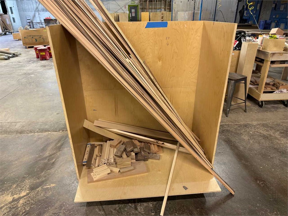 Wooden Shop Cart with Contents