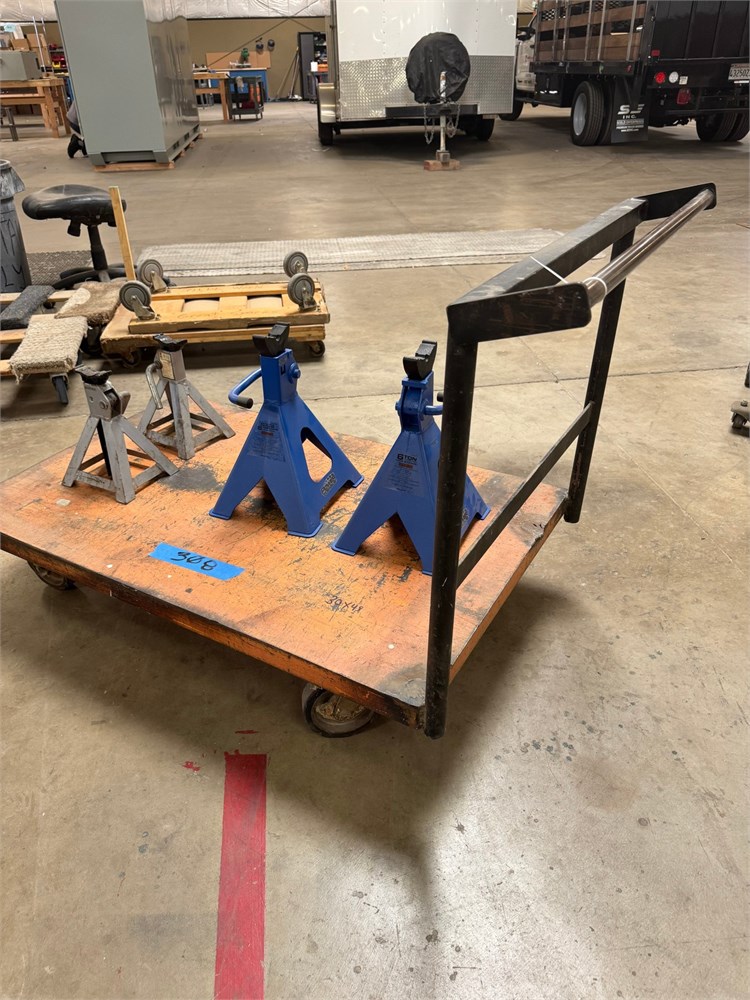 Cart & (4) Jack Stands