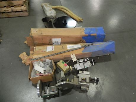 MISC. LOT OF WOODWORKING MACHINERY PARTS AND ACCESSORIES