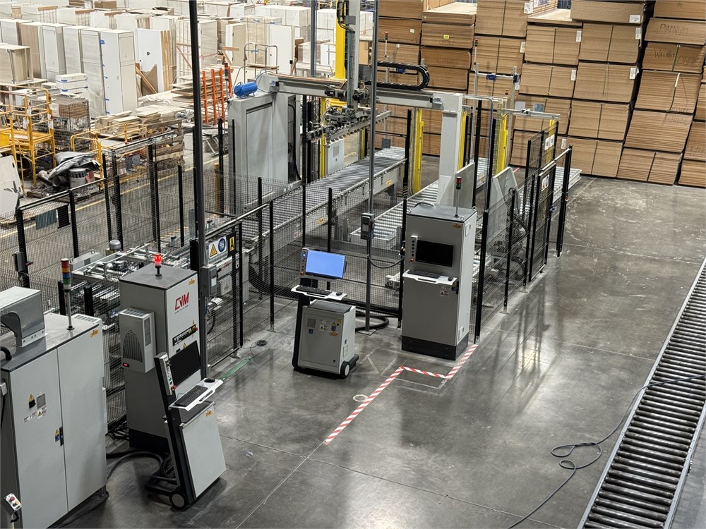 Biesse "Winner W3" Vacuum Loader and Conveyor