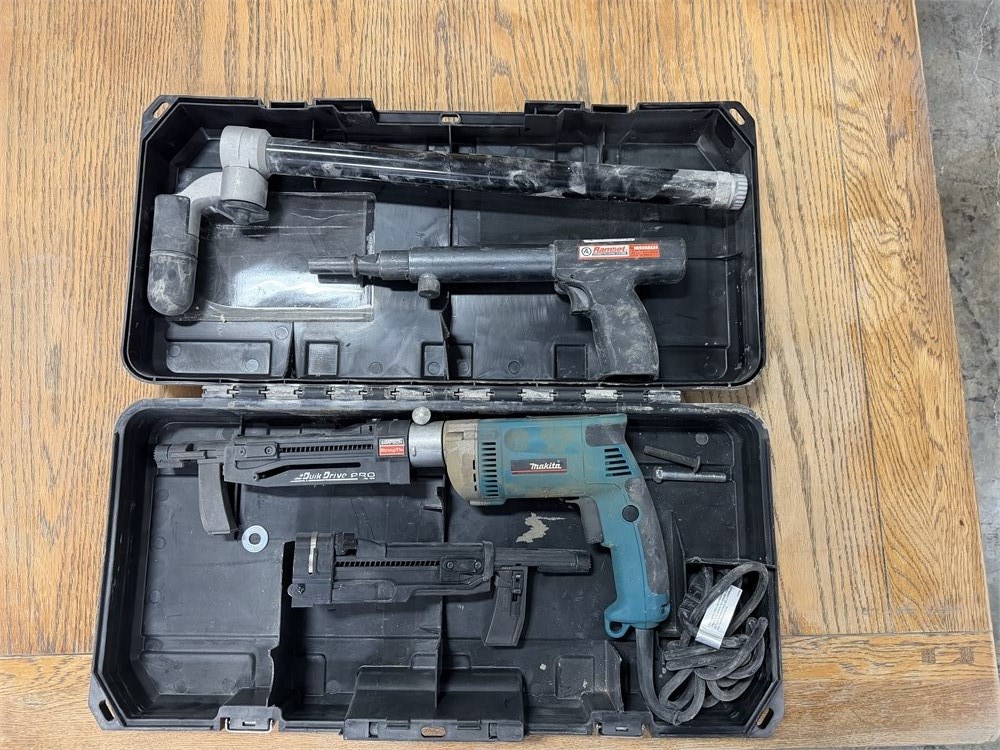 Makita "Quick Drive Pro" and Ramset Powder Fastening Gun