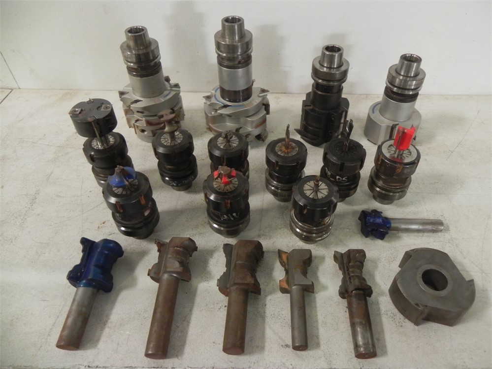 CNC TOOLING, HSK TOOL HOLDERS WITH TOOLING, 20 PIECES TOTAL