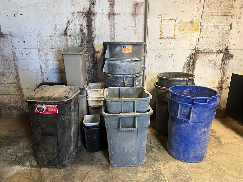 Lot of Waste Disposal Cans - as pictured