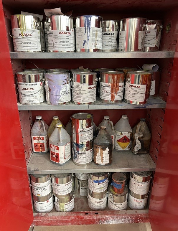 Contents of Paint Storage Cabinet - North York, ON