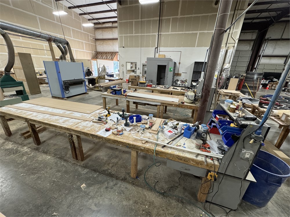 (4) Wooden Work Benches