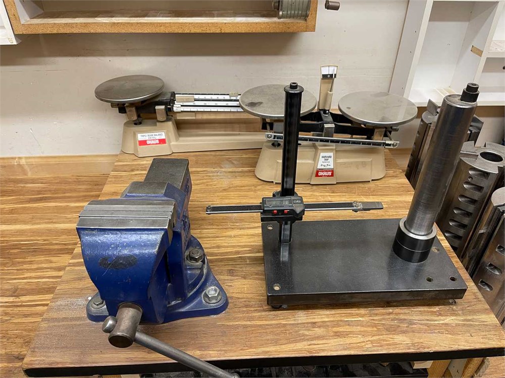 Two (2) Scales, One (1) Vise and One (1) Setup Stand