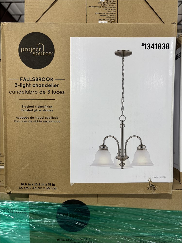 Pallet of 3-Light Chandeliers - as pictured