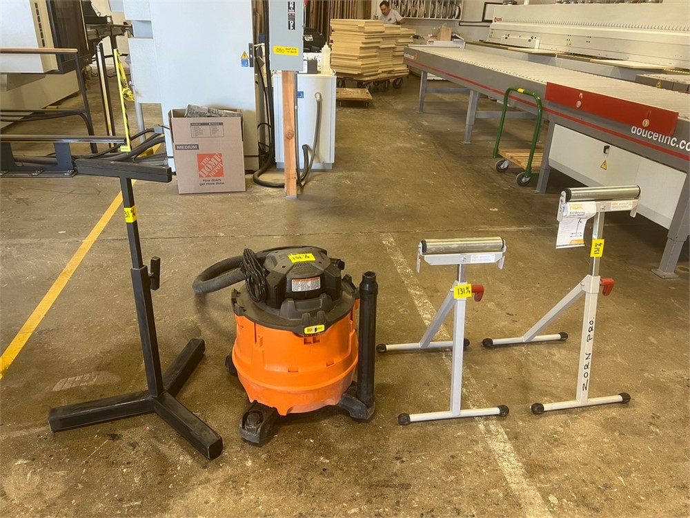 Roller & Support Stands - Qty (3) & Shop Vacuum