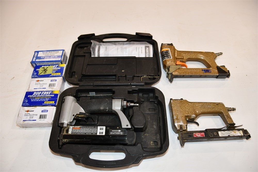 Lot of Staplers/Nailers - Qty (3) & Case