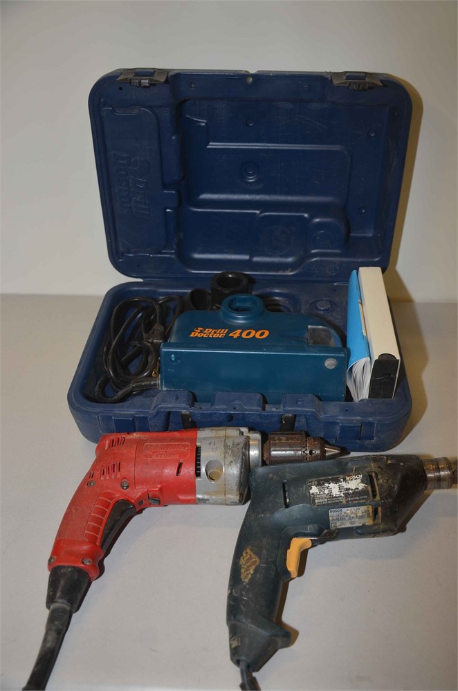 Drill DR sharpener and (2) electric drills