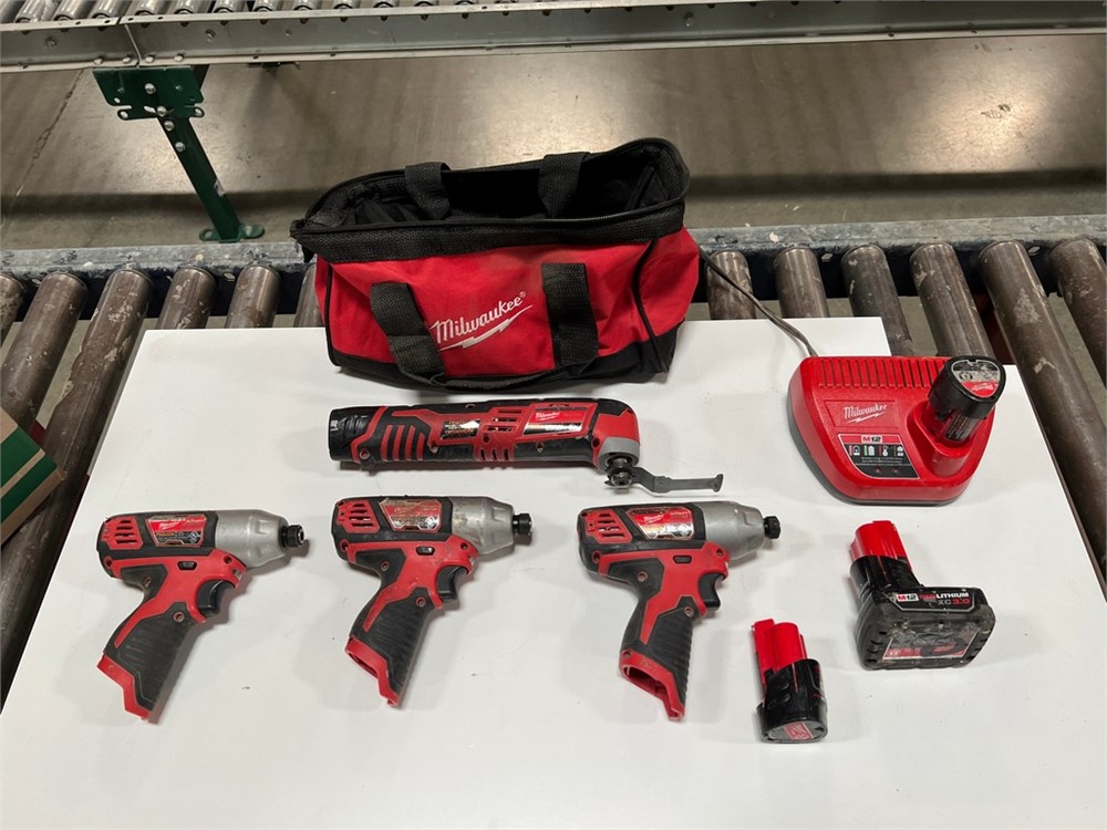 Milwaukee Cordless Drills, Chargers & Batteries - as pictured
