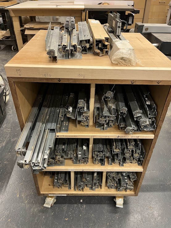 Cart of Drawer Slides