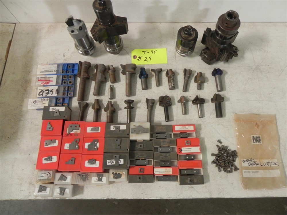 CNC TOOLING, HSK TOOL HOLDERS, INSERT CUTTERES, TOTAL OF 63 PIECES