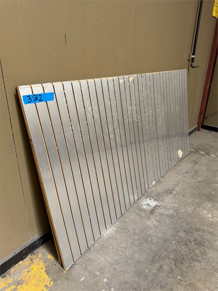 4' x 8' Slot Wall Sheets - Brushed Alluminum Laminate