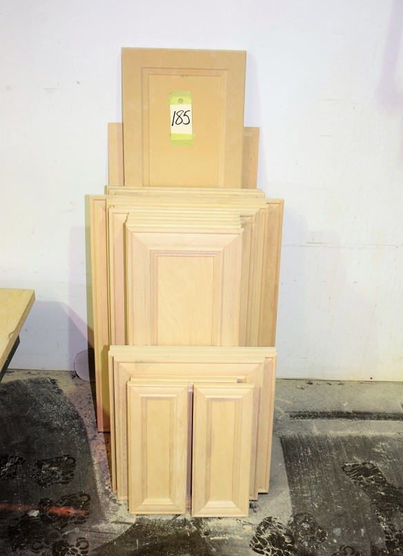 (20) CABINET DOORS * MOSTLY SOLID WOOD - A FEW MDF * APPROX 20