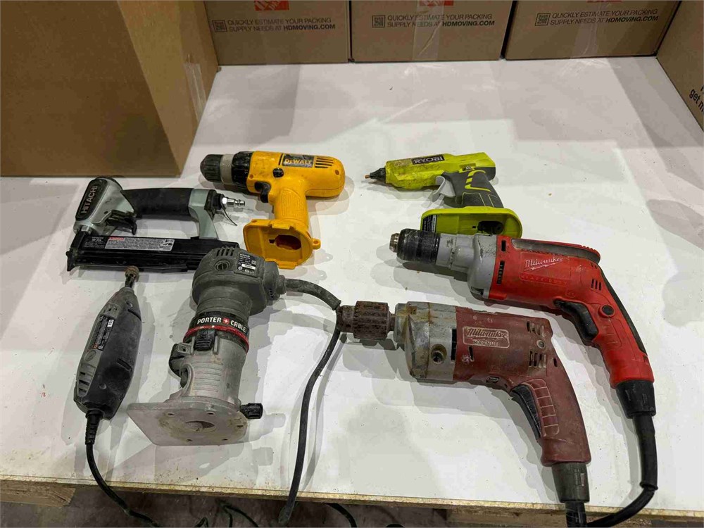 Trim Router & Drills, Nail Gun