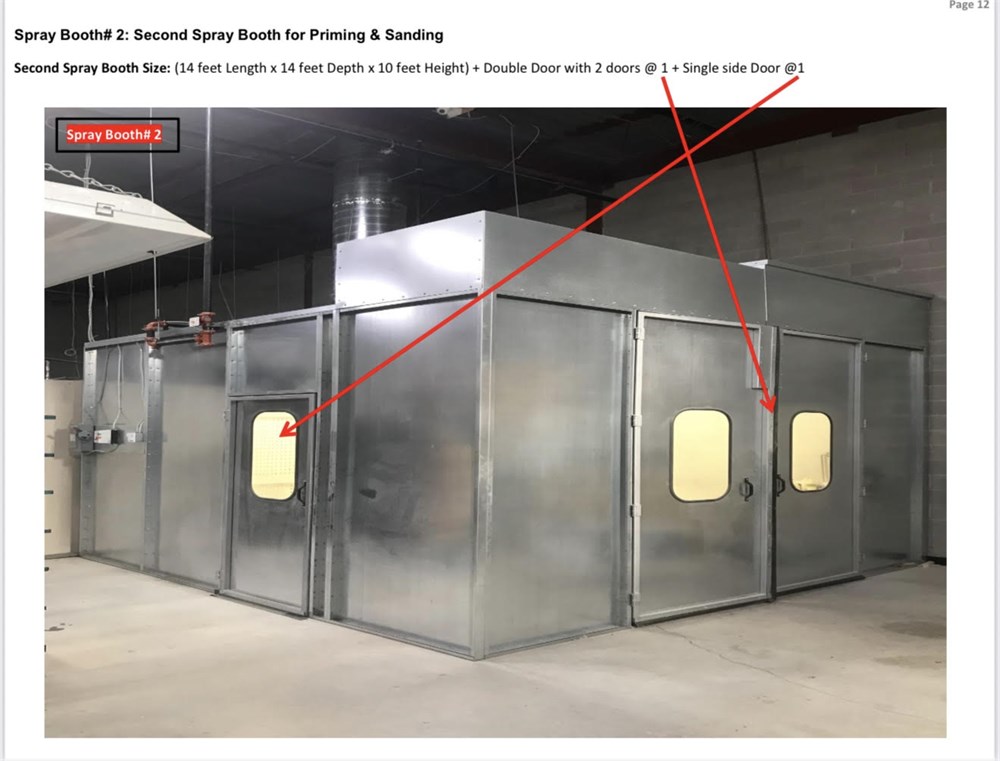 (3) Spray booth System c/w Elite Air-Makeup - Concord, ON