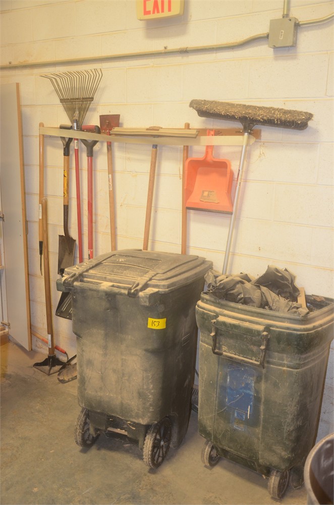 Trash cans and tools
