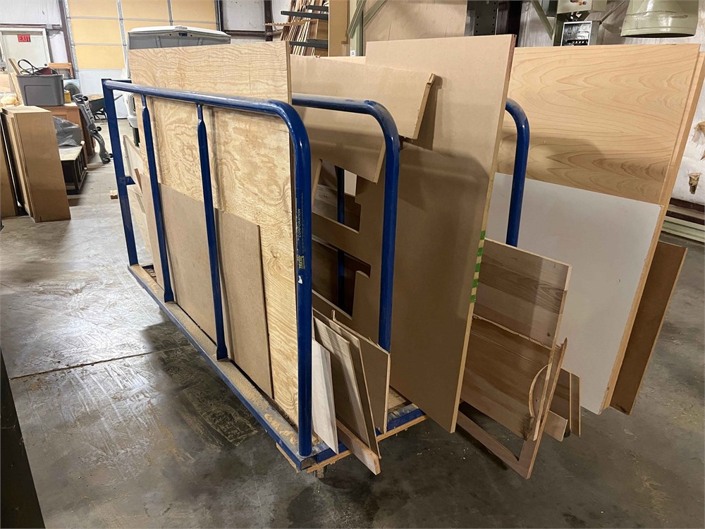 Rolling plywood / material cart