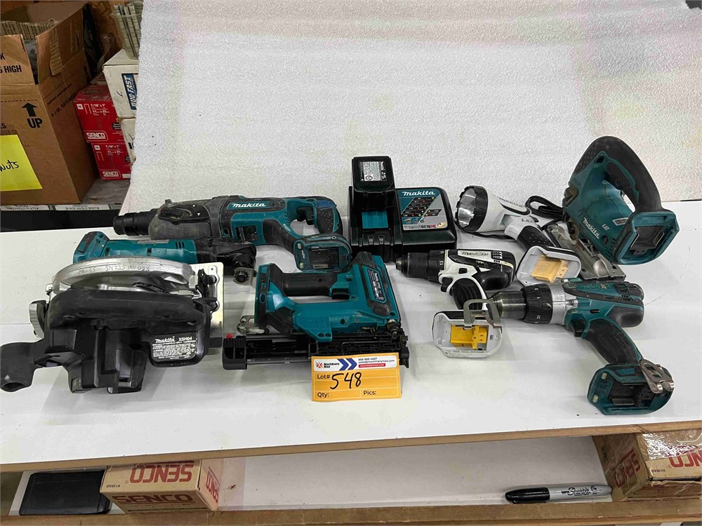 Makita 18 Volt Cordless Tool Set, Battery & Charger