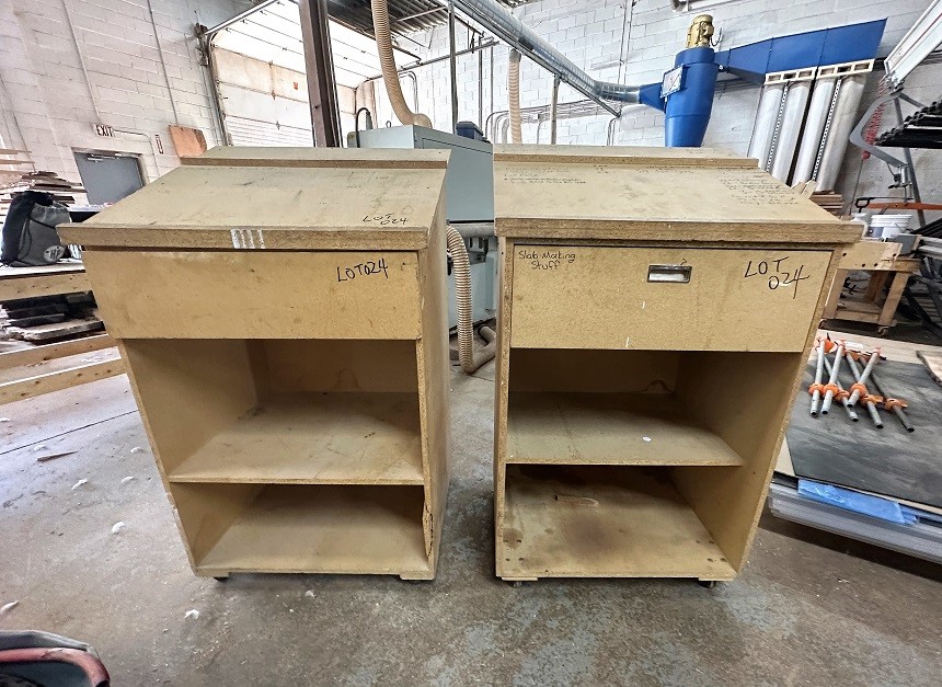 (2) Drafting Tables / Cabinets on Castors