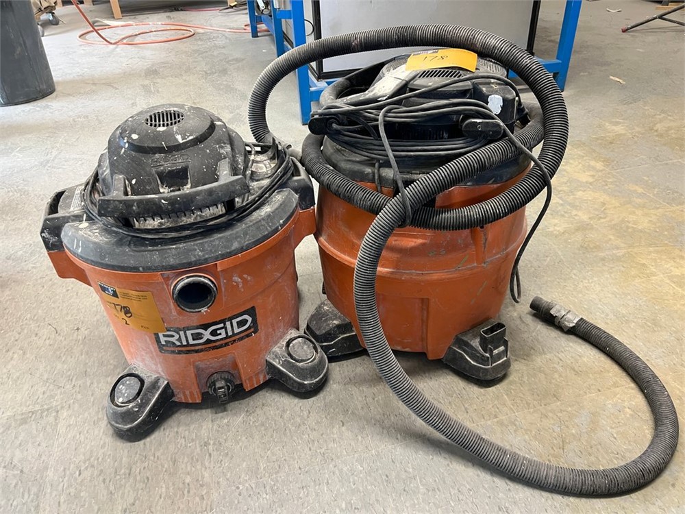 Two (2) Ridgid Shop Vacuums