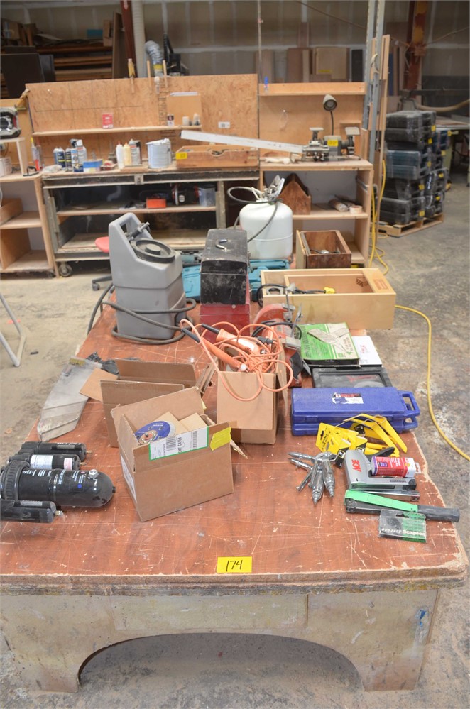 Work bench & misc tools & items