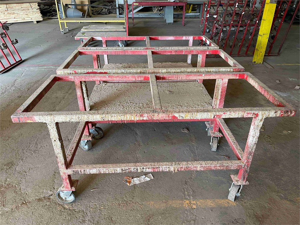 Three (3) Metal Shop Carts