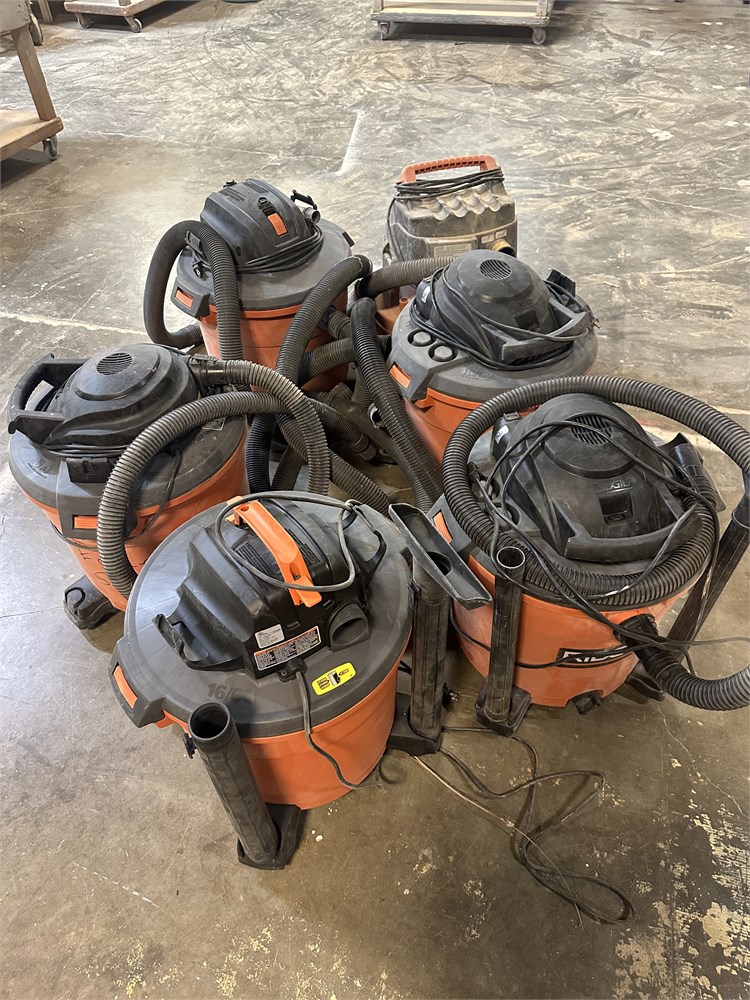 (6) Ridgid Shop Vacuums