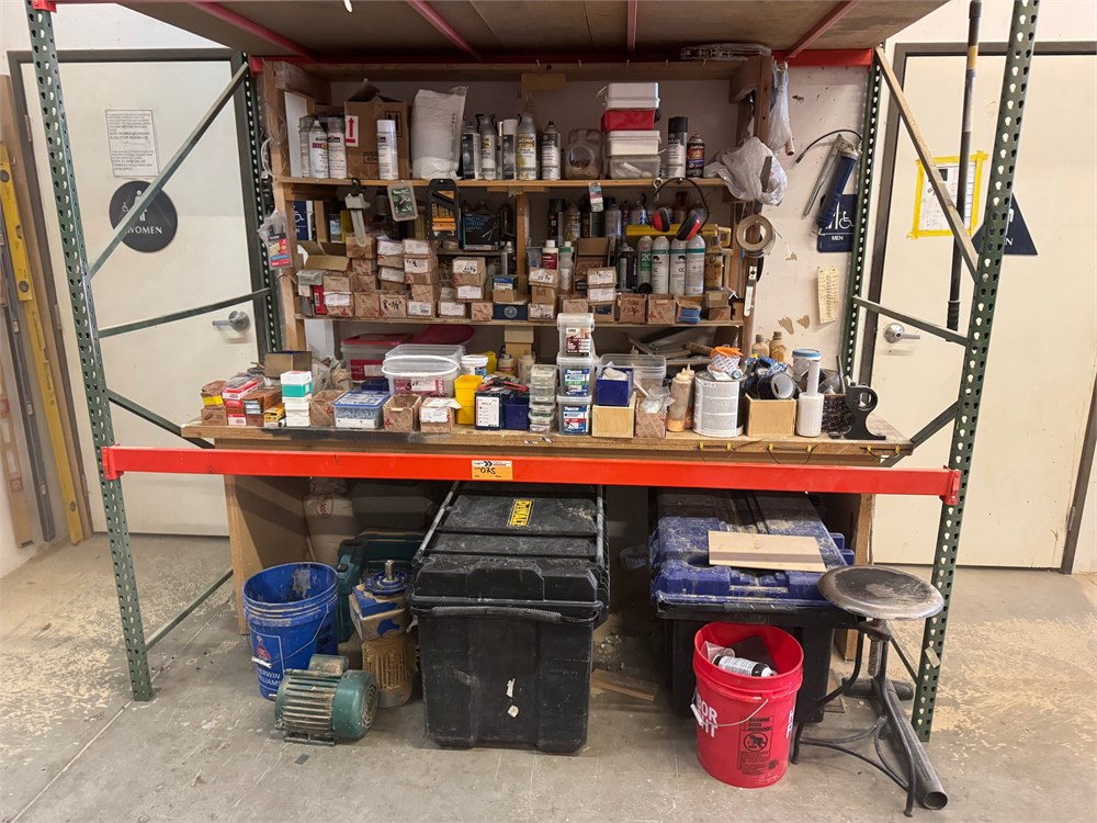 Contents on Bench & Under- as pictured - Racks NOT included