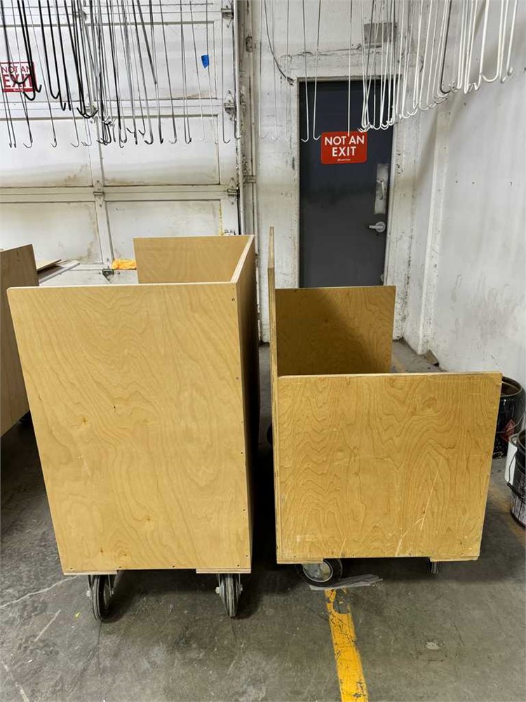 Two (2) Wooden Carts