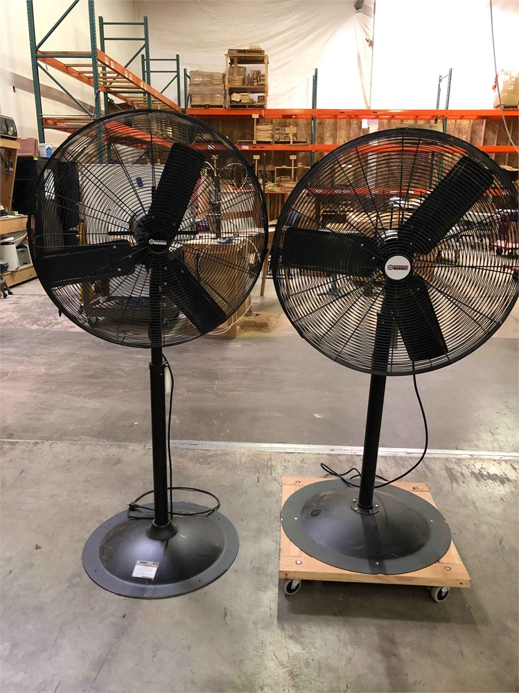 Pair of Central Machinery Pedestal Fans