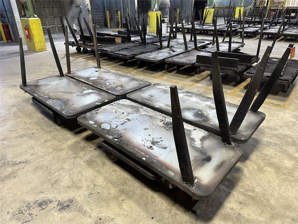 (4) Flat Bed Carts