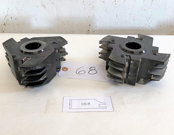 LOT# 068  (2) SHAPER / MOULDER CUTTERS * 1 1 /4" BORE SEE PHOTO FOR PROFILE