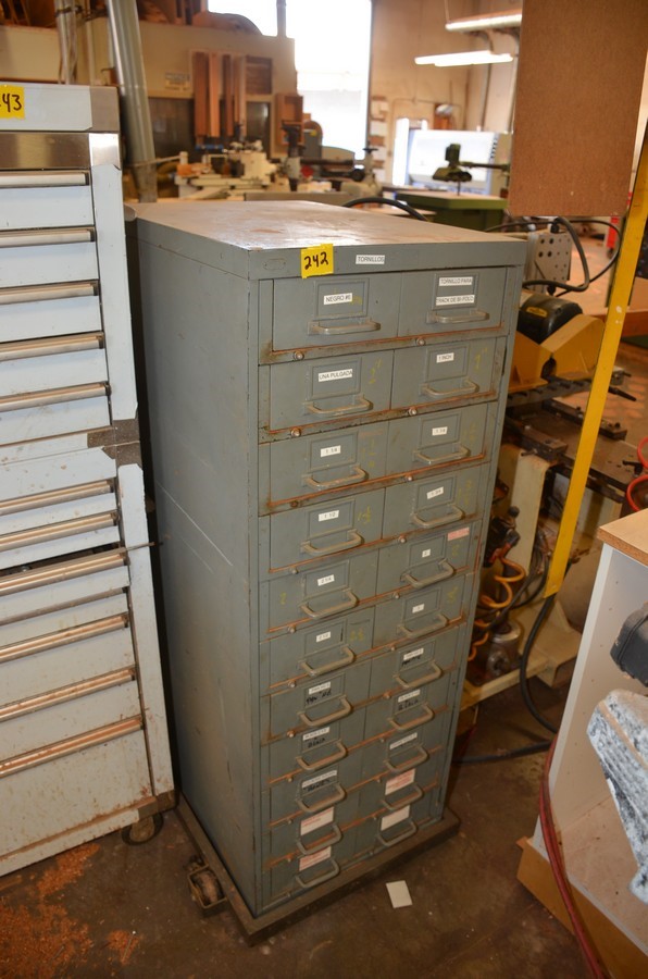Lot of Hardware & Cabinet as Pictured