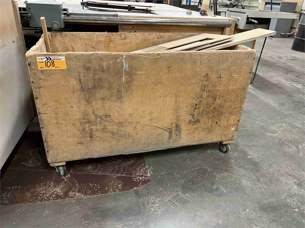 Rolling Wood Trash Carts Qty. (3)