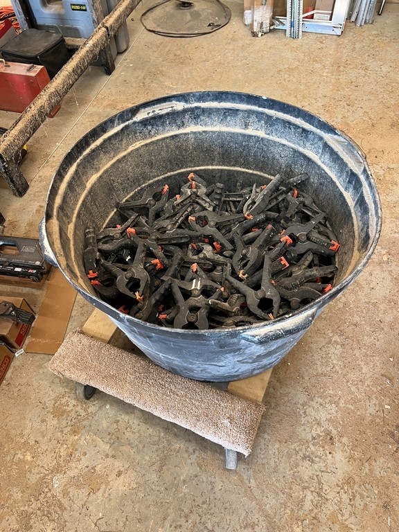 Bucket of Spring Clamps - as pictured