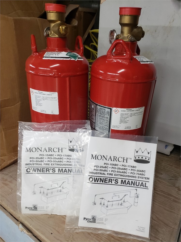 Two (2) Monarch Industrial Fire Extinguishers (for finishing booths)