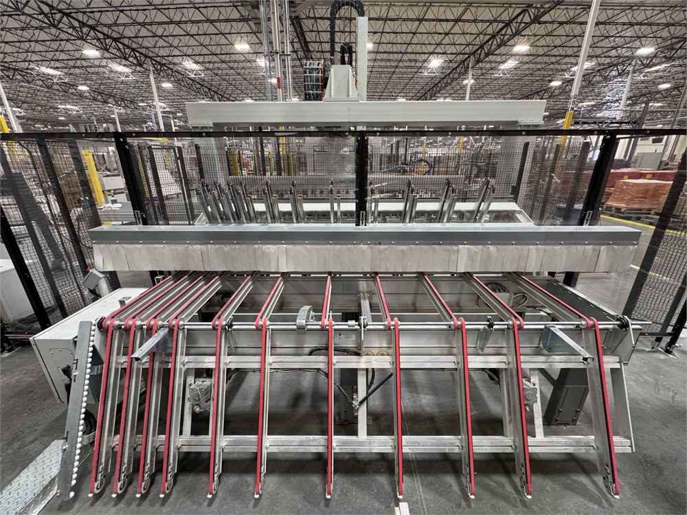 Biesse "Turner OT" Belt Transfer Conveyor and Panel Flipper with Panel Cleaner