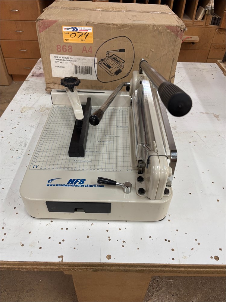 NEW in Box 12" Manual Guillotine Paper Cutter as pictured