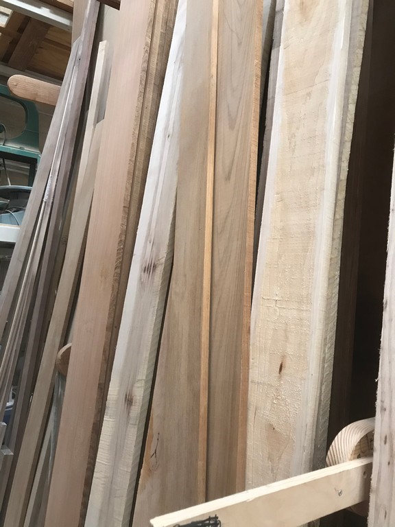 Assortment of hardwood lumber