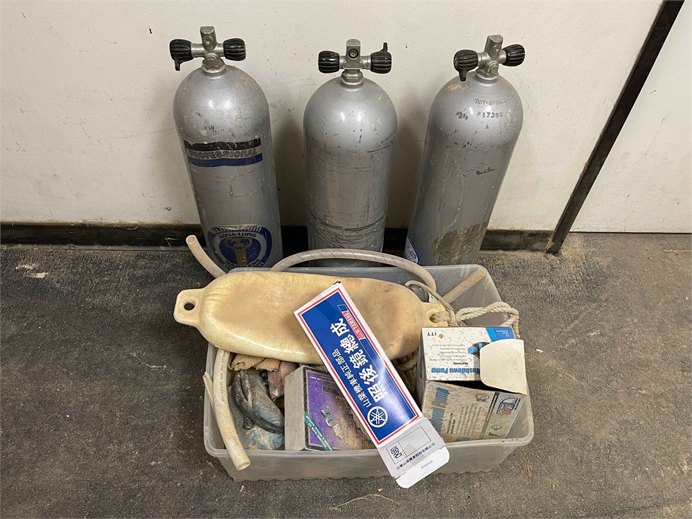 Three (3) Scuba Tanks and Boating Items