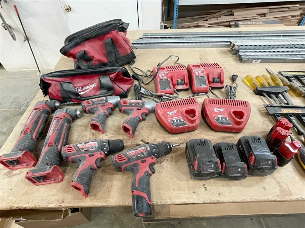 Milwaukee Cordless Tools with Carrying Cases