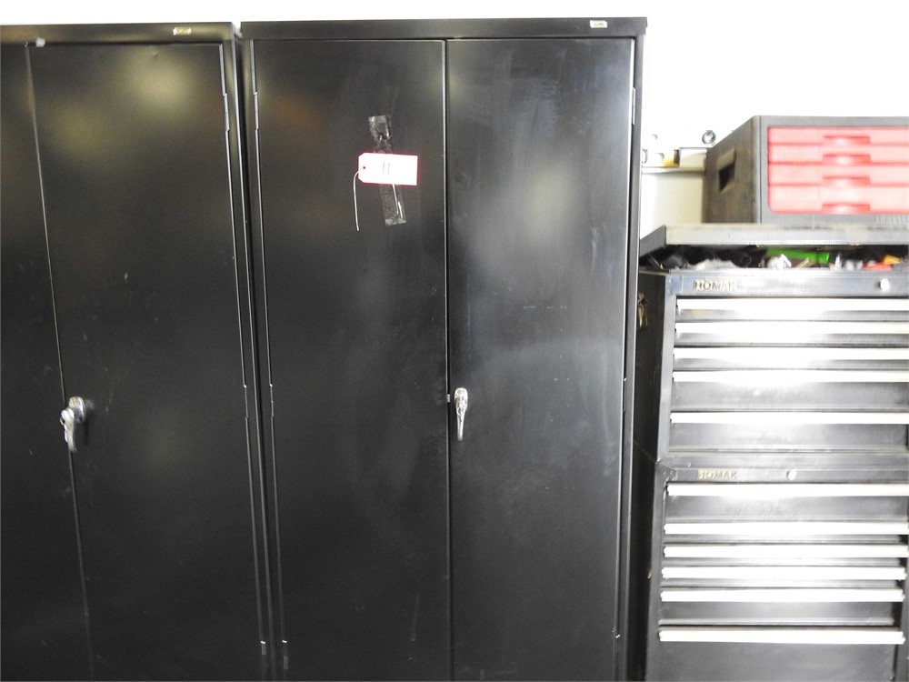 (1) Large Black Industrial Storage Cabinet, Contents Included