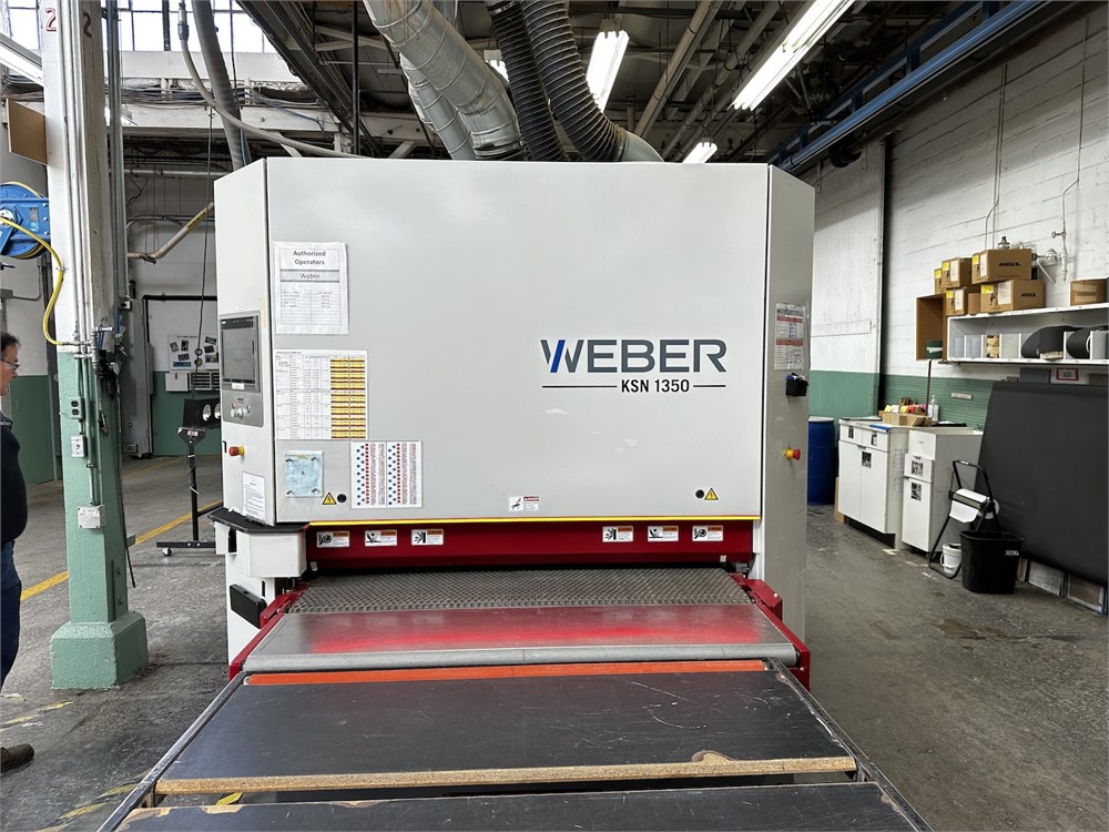 (2018) WEBER "KSN-4-1350" 3 Head Wide Belt Sander