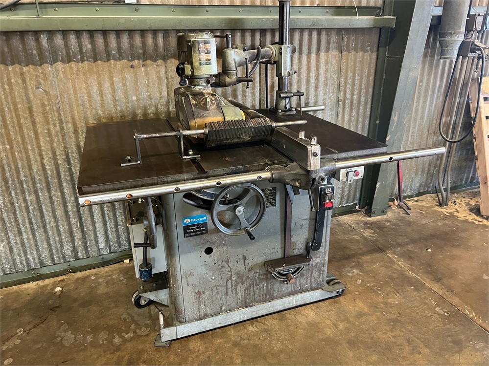 Rockwell "12/14" table saw and power feeder