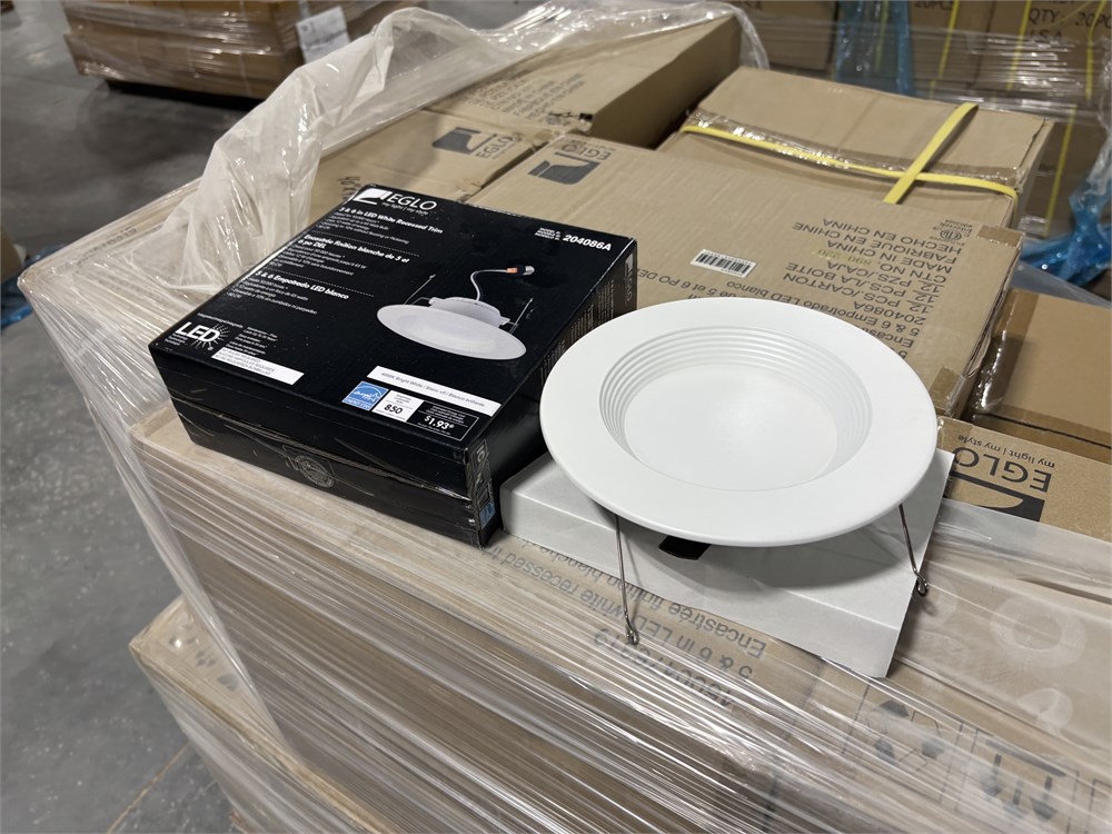 Pallet of 5" & 6" LED White Recessed Trim - as pictured