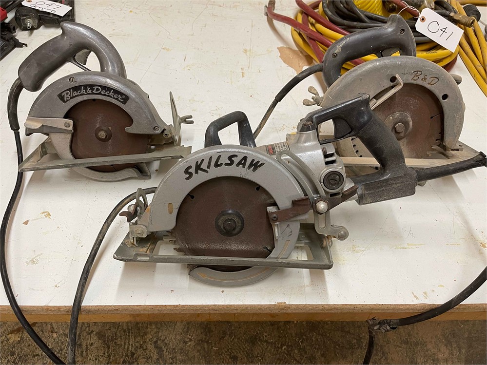 Two (2) Black and Decker and One (1) Skilsaw Circular Saws