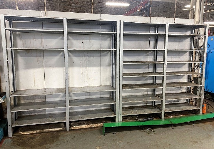 Steel Shelving - 2 Sections 86" x 20' x 67"H  each